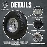 Marksman 2x 10" Pneumatic Wheels 4.10/3.5-4.0 Tyres Heavy Duty Sack Truck Barrow view 6