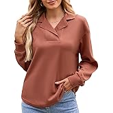 Kopinma Women Waffle Knit Tops 2025 Fall Casual Long Sleeve Shirts V Neck Tunic Tops Sweaters