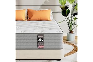 6V-SERMMOO Twin XL Mattress,12 Inch Superior Hybrid XL Twin Mattress in a Box with Gel Memory Foam for Back & Lumbar Support,Individually Pocket Springs for Pressure Relief,Medium Firm,CertiPUR-US,38"*80"*12"