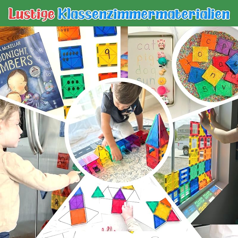 Magnetische Bausteine Spielzeug ab 3 jahre, Sensorik spielzeug für kinder