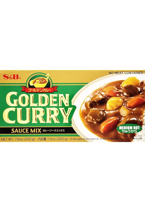 Amazon.com : S&B Golden Curry Sauce Mix, Medium Hot, 7.8-Ounce