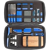 MusicNomad 18 pc. Guitar Tech Fret Level, Crown, Bevel &amp; Polish Kit (MN880) | Tools for Fret Leveling, Crowning, Beveling and Polishing, Organized in a Complete 18-piece Kit.