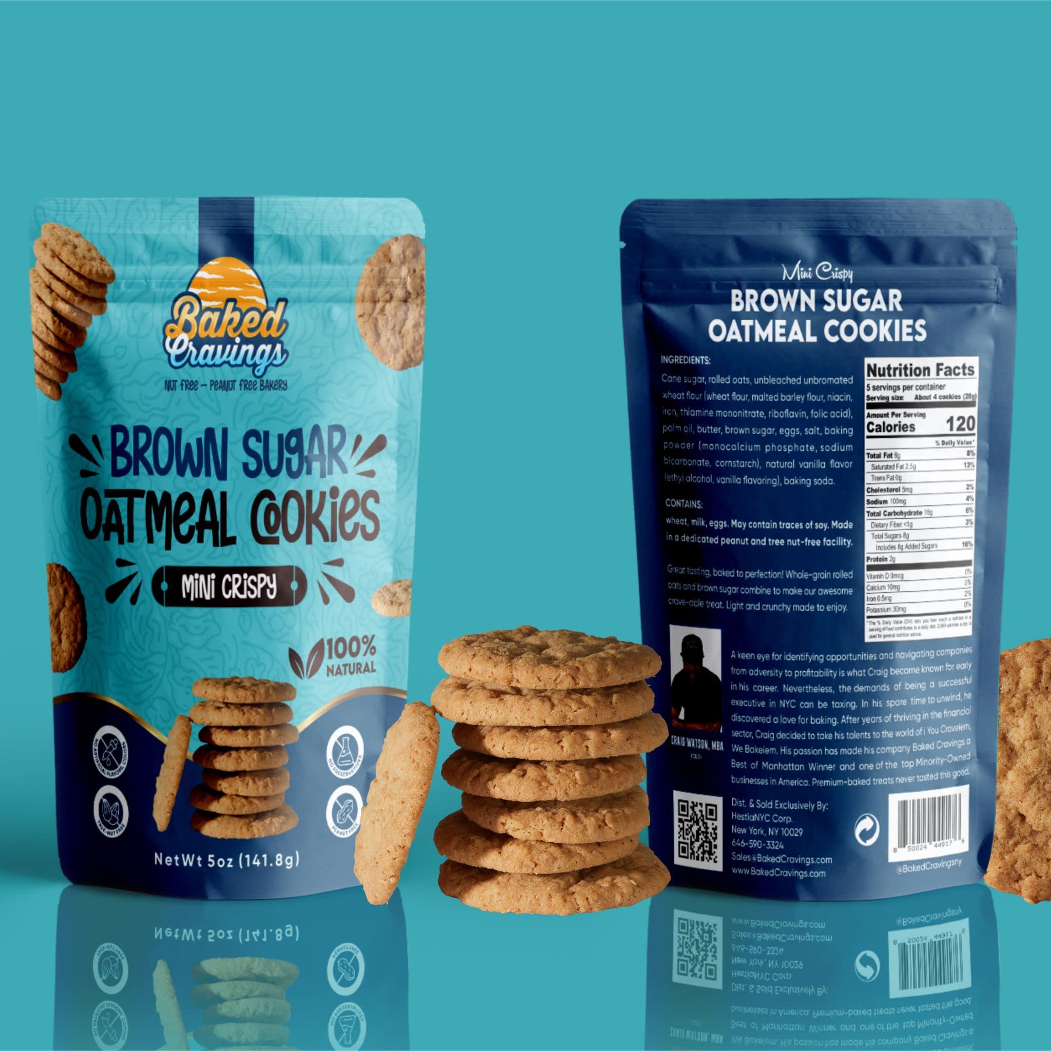 Baked Cravings Crisp Brown Sugar Oatmeal Cookies