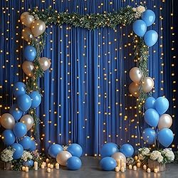 10x12 ft Royal Blue Backdrop Curtain Panels for