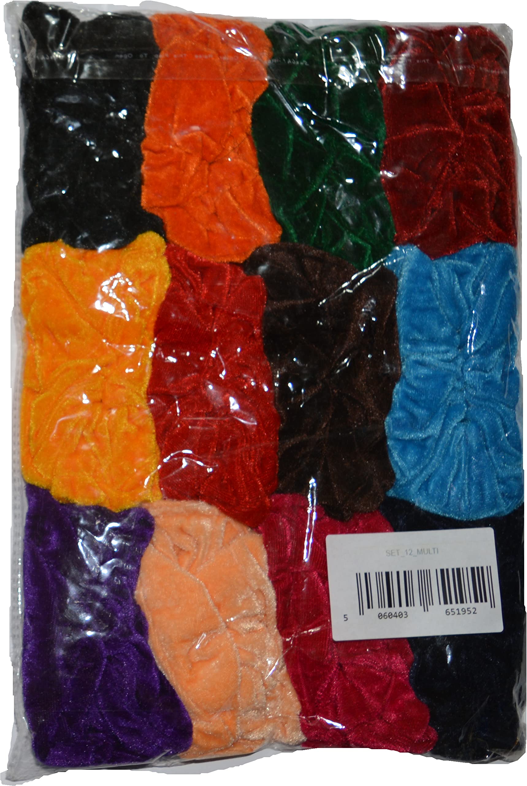 Aadya® 12 Velvet Hair Scrunchies Elastic Scrunchy Hair Bobbles Hair Band. (Multi -A)