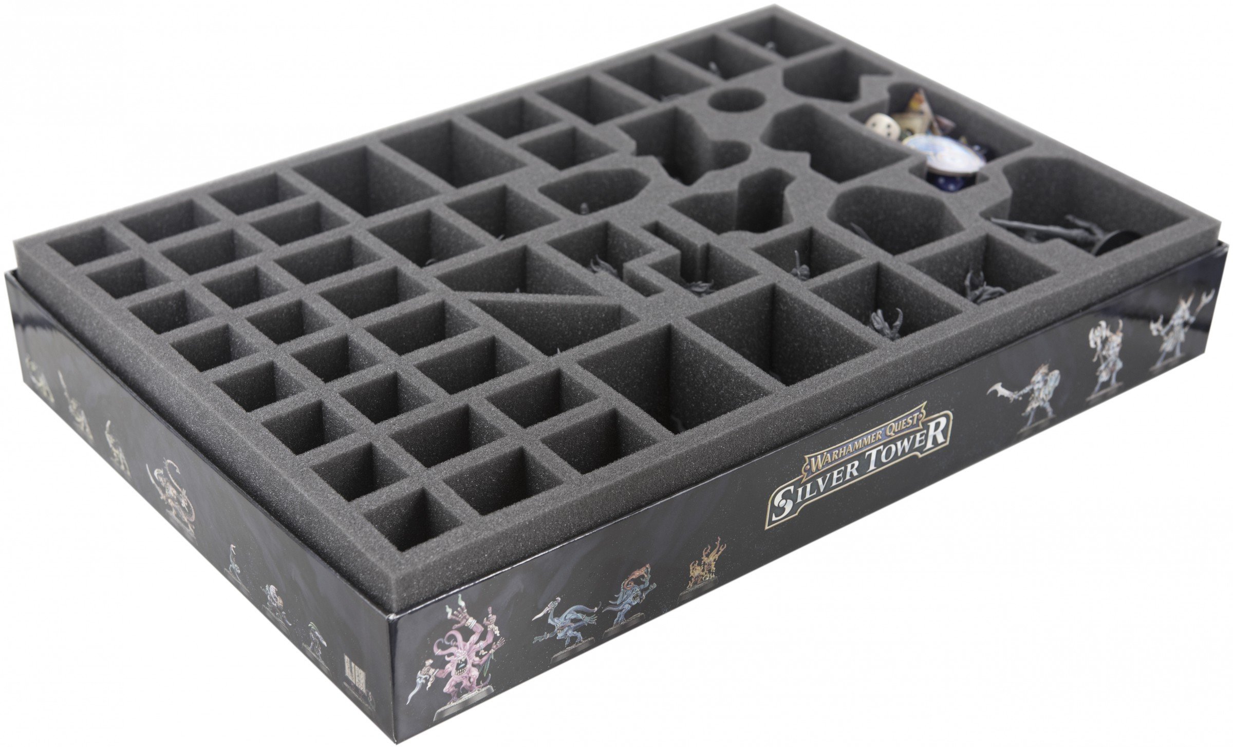 Feldherr Foam tray value set compatible with Warhammer Quest - Silver Tower board game box