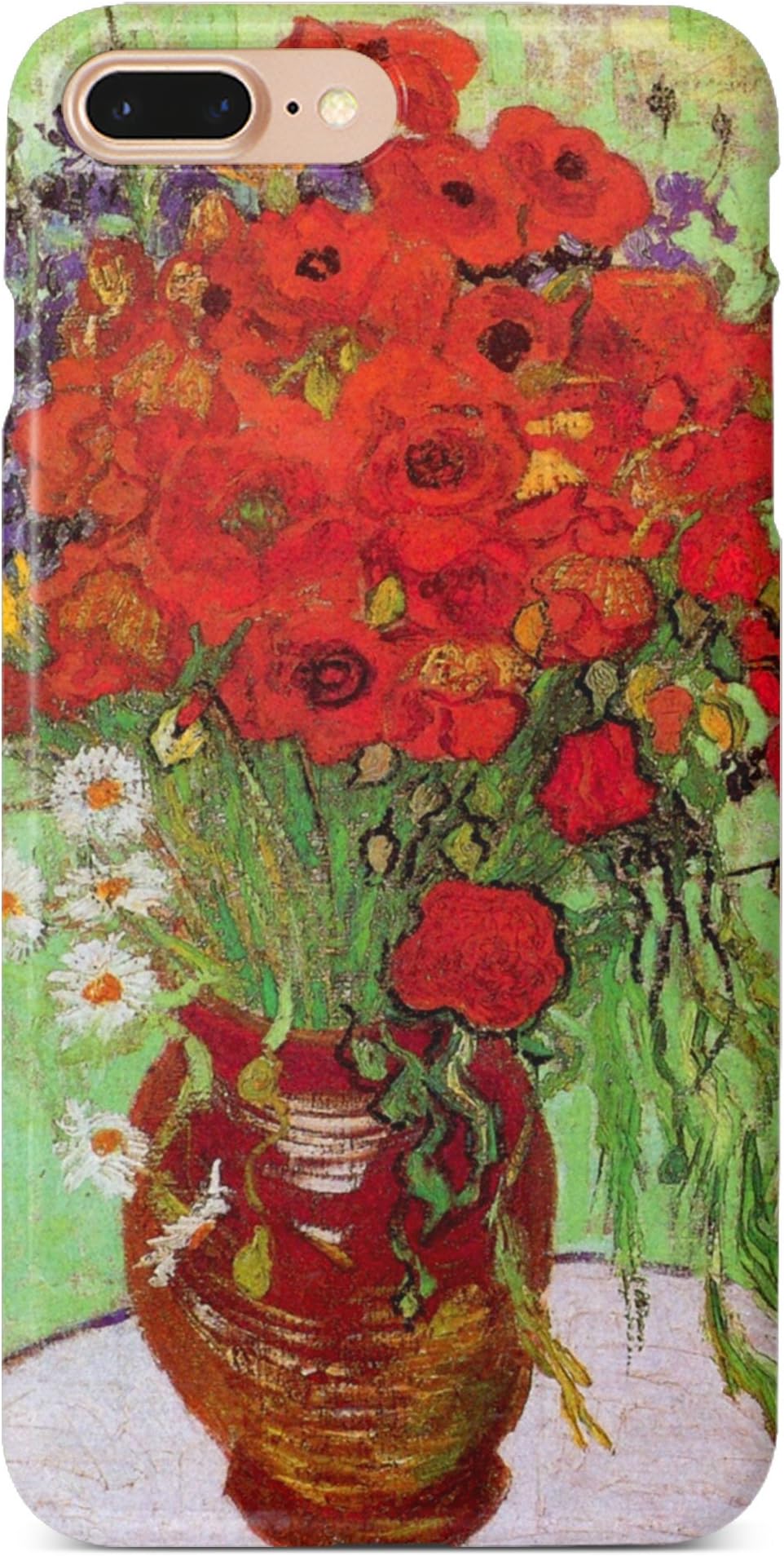Monarque iPhone Case with Smooth Premium Durable Scratch-Resistant TPU Material with Poppies Design Fit for iPhone 6 Plus iPhone 7 Plus iPhone 8 Plus