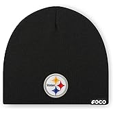 FOCO NFL Mens NFL Team Logo Basic Skull Beanie Hat