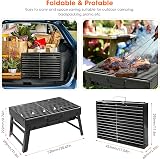 AGM Charcoal Barbecue Portable Foldable Grill 520x295x222 mm M size view 2