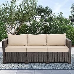 Rattaner Patio Furniture 3-seat Sofa Wicker Outdoor