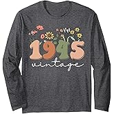 80 Years Old Vintage 1945 80th Birthday Tee Wildflower Women Long Sleeve T-Shirt