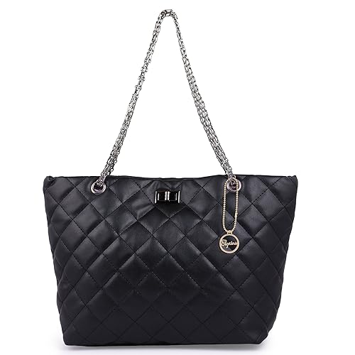 Elprine Womens PU American Style Handbag-Black