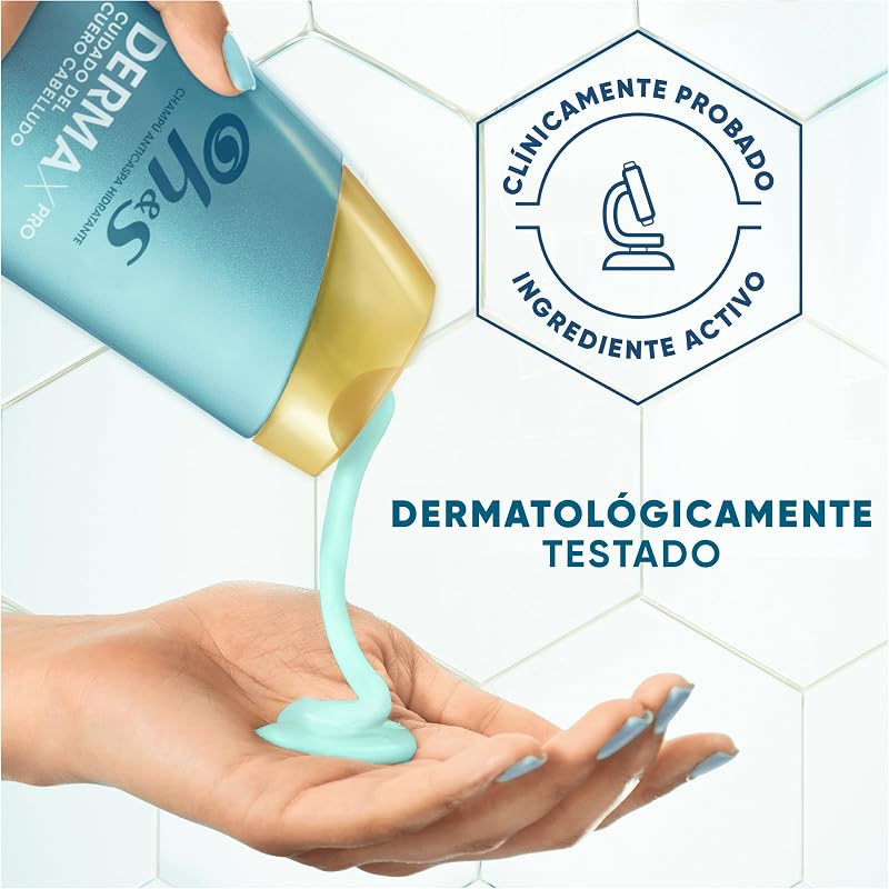 H&s dermaxpro shampoo calmante anticaspa para couro cabeludo seco e com coceira – clinicamente testado e dermatologicamente testado, 300ml x6 — foto 5 de 6