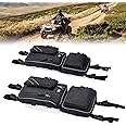 KEMIMOTO ATV Fender Bags Detachable ATV Gear Bags Water-resistance Saddle Bags with Water Holder Compatible with Sportsman Scrambler TRX FourTrax Outlander 570 Two Storage Bags for ATV Black