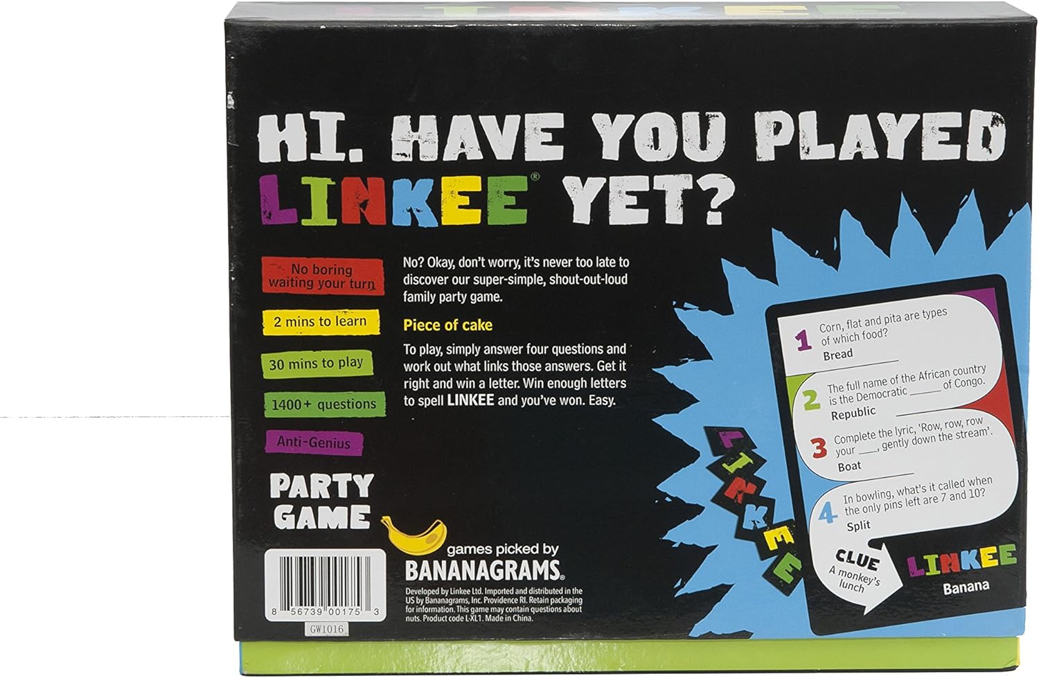 The Trivia Quiz Game Bananagrams Sg B014tnz4ea Us Linkee Toys Games Games Thegreenwoof Com