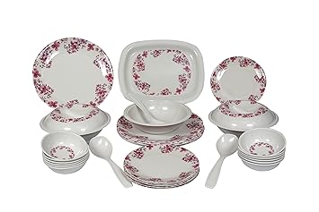Agile Eagleware Melamine Dinner Set (standard, Multicolour)- Pack of 32