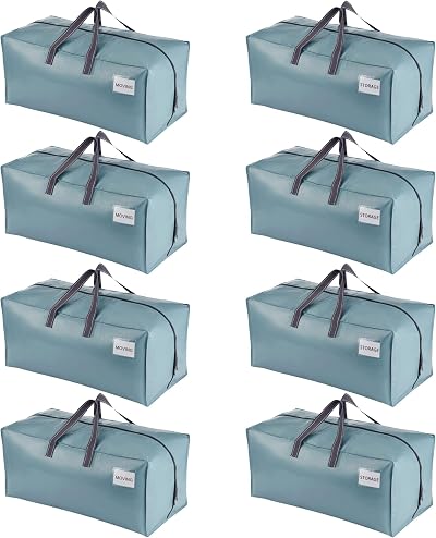 Venо 8 Pack Heavy-Duty Extra Large Moving Bags with Backpack Straps