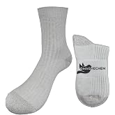 GMAGHECHEN Silver Fiber Crew Socks for Men &amp; Women, Soft Comfort, 1 Pair | Odor Control for Sweaty Feet, Moisture-Wicking, Breathable Comfort for Work &amp; Walking, Home, Sports, Seamless Toe