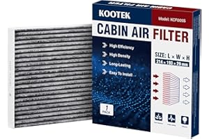 Kootek Cabin Air Filter, Cabin Filters with Activated Carbon, Automotive Replacement for CP285, CF10285, Toyota Camry, Sienna, Subaru, Scion, Tundra, 4Runner, RAV4, Corolla, Highlander, Jaguar (2 pcs)