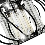FRIDEKO HOME Modern Crystal Ceiling Light Fixture Industrial 2 Pack Black view 9