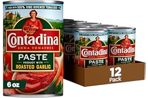 Contadina Tomato Paste with Roasted Garlic, 6 oz (Pack of 12)