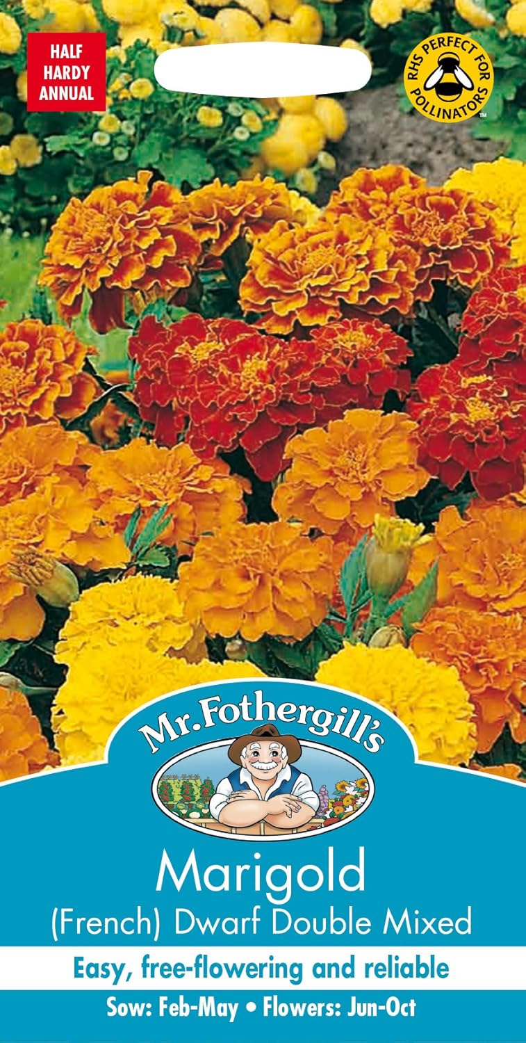 Mr. Fothergill's Marigold French Dwarf Double Mixed Flower Seeds