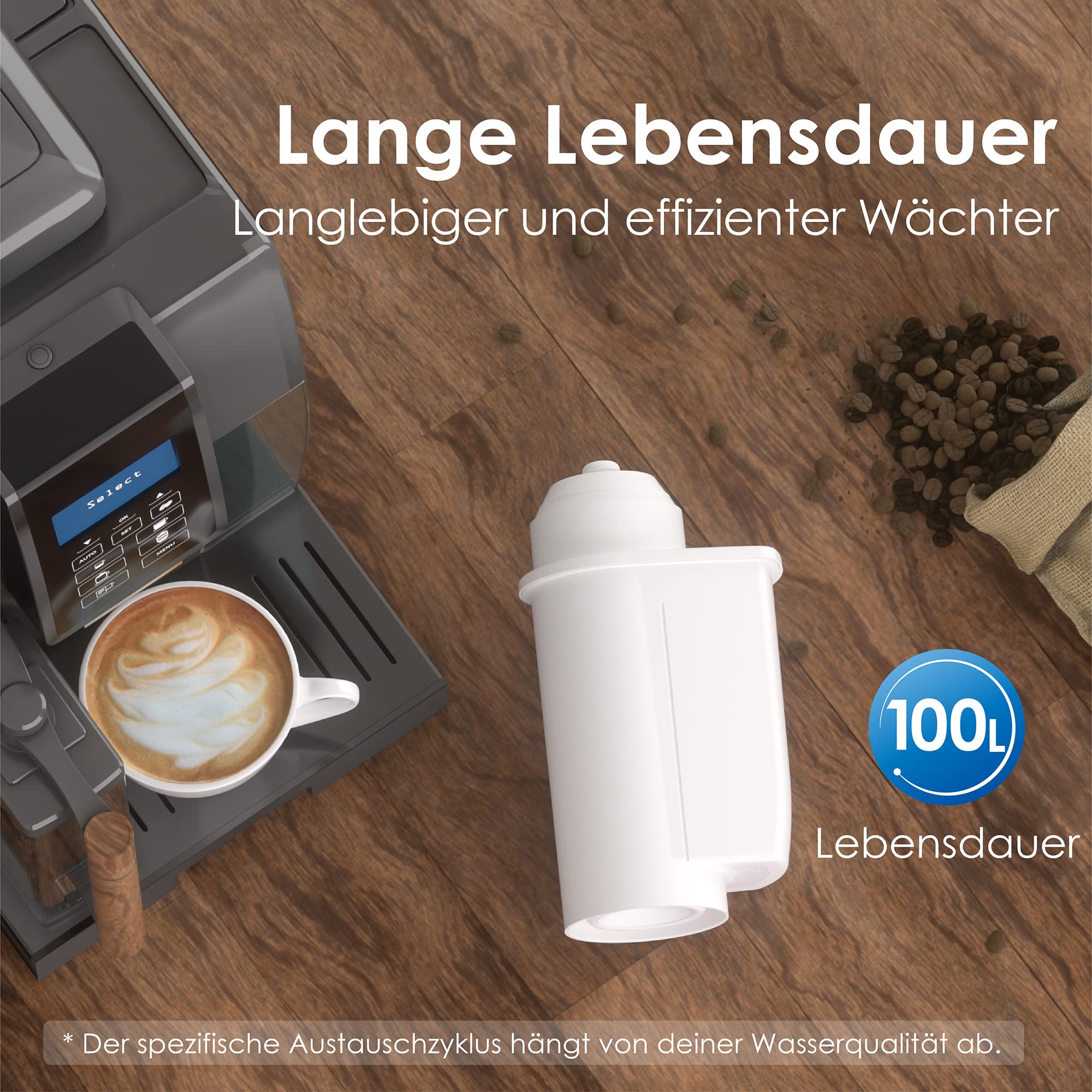 Waterdrop Ersatzwasserfilter für Siemens® EQ Series, EQ5, EQ6, EQ7, EQ9, EQ500, Bosch® TCZ7003, TCZ7033, für Brita® Intenza® 575491, TÜV SÜD Zertifiziert, Pack of 6 5