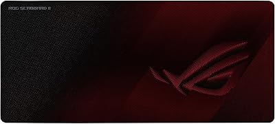 ROG Scabbard II - Almohadilla para Ratón Gaming Extendida (Revestimiento Protector Repelente al Agua, Aceite y Polvo, Bordes Planos Resistentes al Desgaste y Base de Goma Antideslizante)