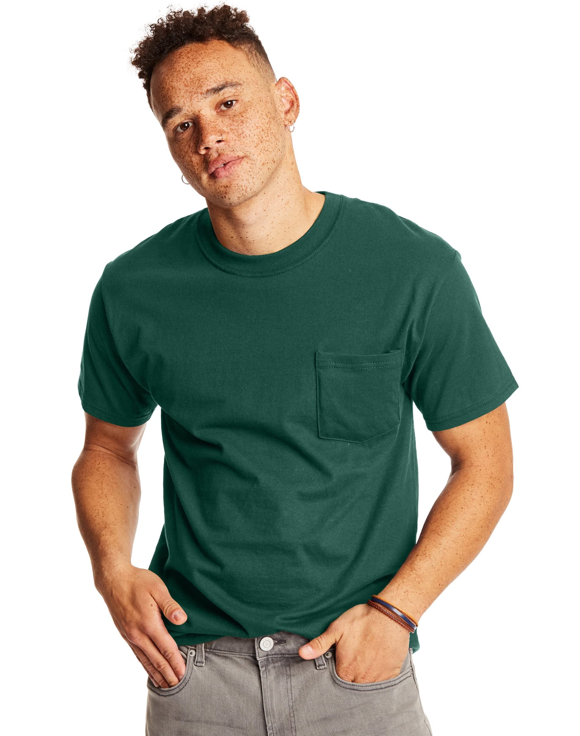 Hanes Men's Short-Sleeve Beefy T-Shirt with Pocket