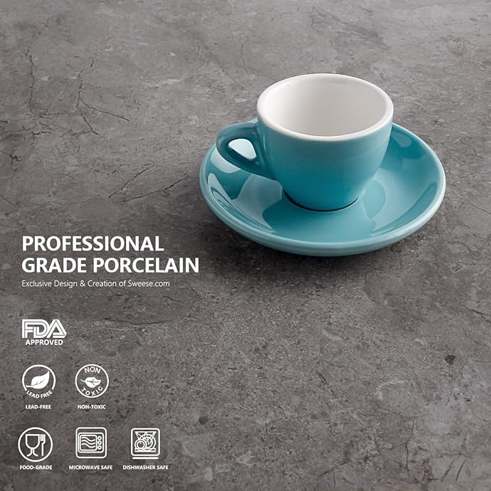 金盒特价 销量第一 Sweese 401.002 多彩咖啡杯碟6件套 6.4折.79 海淘转运到手约￥243