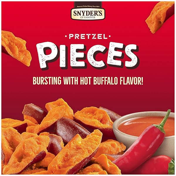 SNYDER’S OF HANOVER PRETZEL PIECES, HOT BUFFALO WING, 8 OZ
