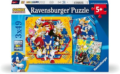 Ravensburger Sonic The Hedgehog 3 x 49 Piece Puzzles 5 Years Up