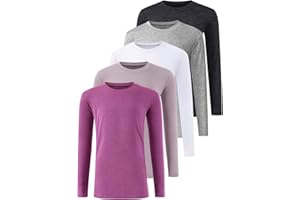 Orrstarry 5 Pack: Youth Girls Long Sleeve Shirts Dry Fit Athletic T-Shirts Soft Active Performance Tees Tops for Kids Teens