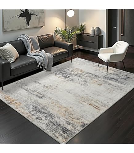 SAFAVIEH Monaco Collection Area Rug - 6'7" X 9'2", Light Blue & Multi, Boho Chic Abstract Watercolor Design, Non-Shedding & Easy Care, Ideal For High Traffic Areas In Living Room, Bedroom