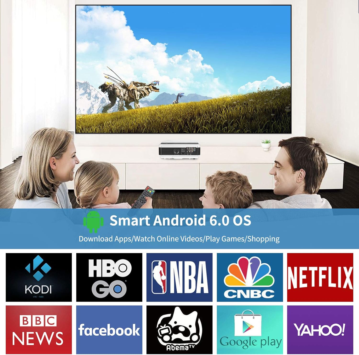 Wifi Projector To Synchronize Smartphone Screen 4600 Lux Hd 1080p Supported Video Projector Ideal For Home Theater Outdoor Entertainment Compatible With Tv Stick Ps4 Hdmi Vga Tf Av Usb Amazon Sg Electronics