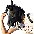 Horse Mask Party Dress Up Horse Head Masks for Adults Men Masquerade (Black)