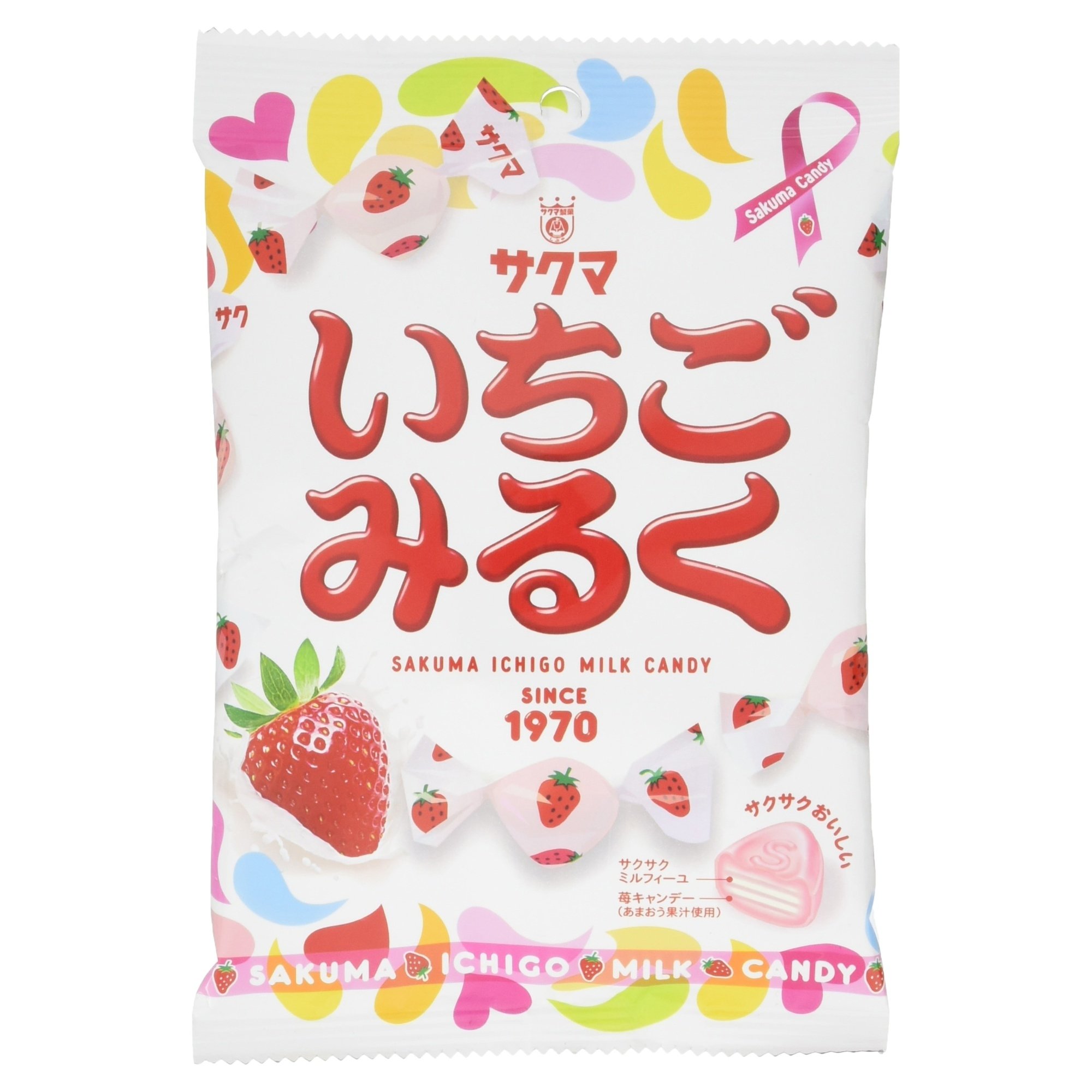 Sakuma Strawberry [Ichigo] Milk Candy , 3.52ozbag [Japan Import] Buy Online in United Arab