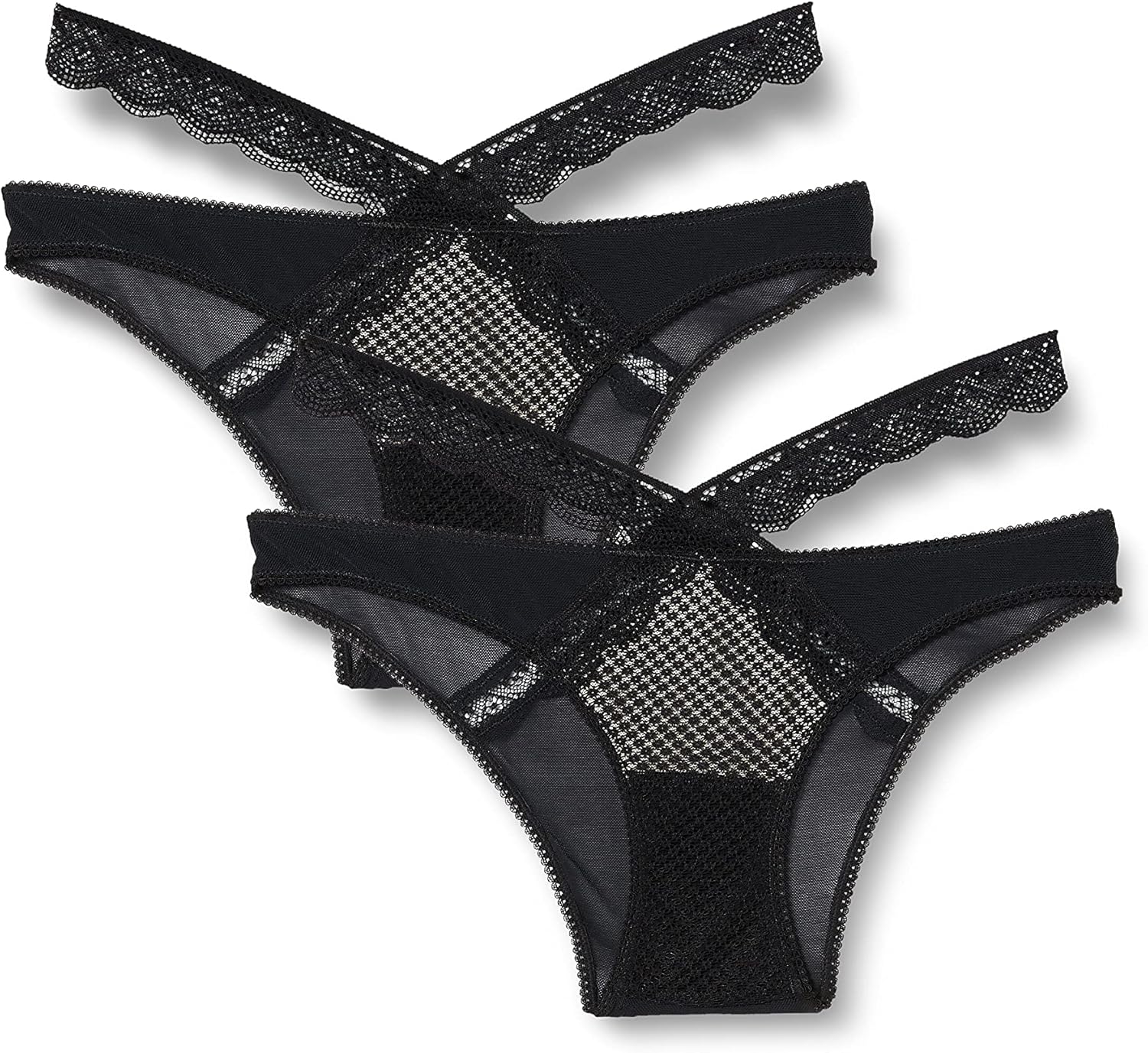 Iris & Lilly Women's Lace Bikini Briefs, Pack of 2 Amazon.co.uk Clothing