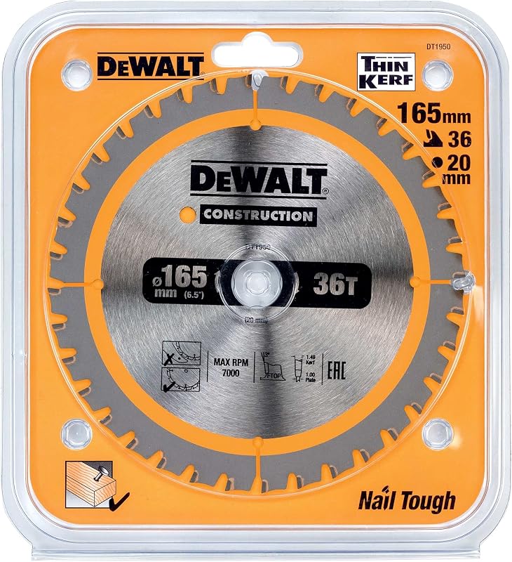 dt1950 circular hoja batería 165/20 mm 40 WZ, 1 unidad)
