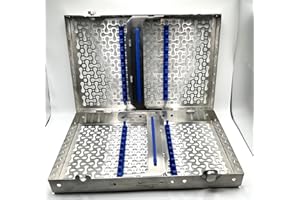 20-Instrument 2-Tier, Double -Decker Cassettes, High Quality Sterlization Cassette, Best for Dental Instruments