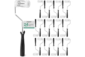 24 Pack Unvert Paint Roller Frame, for Walls, Ceiling on All Surfaces 4-Wire Cage Frame, Choose 9" / 7" / 4" / 3" (3 Inch Frame)