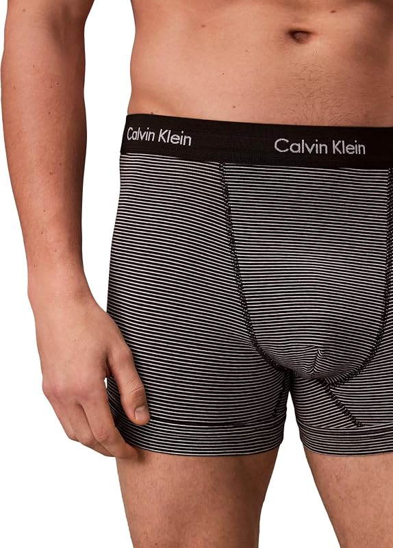 Homme Boxer Lot De 3 Caleçon sous-Vêtement, Multicolore (White/B&w Stripe/Black), L — photo 4 sur 6