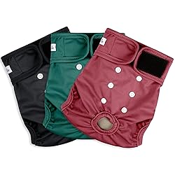 Grecle 3 Pack Female Dog Diapers - Reusable Diapers