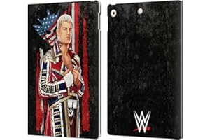 Head Case Designs Officially Licensed WWE Superstar Flag Cody Rhodes Leather Wallet Case Compatible with Apple iPad 10.2 2019/2020/2021