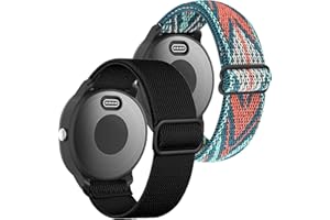 GARTOO Elastic Bands for Garmin Vivoactive 5 Watch Band, Garmin Venu/Sq/Sq 2/Forerunner 165/55/245/645 Music Watch Bands, 20mm Nylon Sport Wristband for Vivoactive 3/5 Men Women
