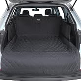 ALLANSING SUV Cargo Liner for Dogs - Heavy-Duty 900D Oxford Waterproof Pet Cargo Protector with 3-Sided Zippered All-Round Protection &amp; TPU Suction Cups, Fits Compact SUVs