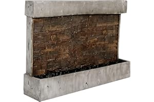 Sunnydaze Ancient Wall 24-Inch Polyresin Wall-Mounted Outdoor Fountain - Electric Submersible Pump - 3-Gallon Water Capacity