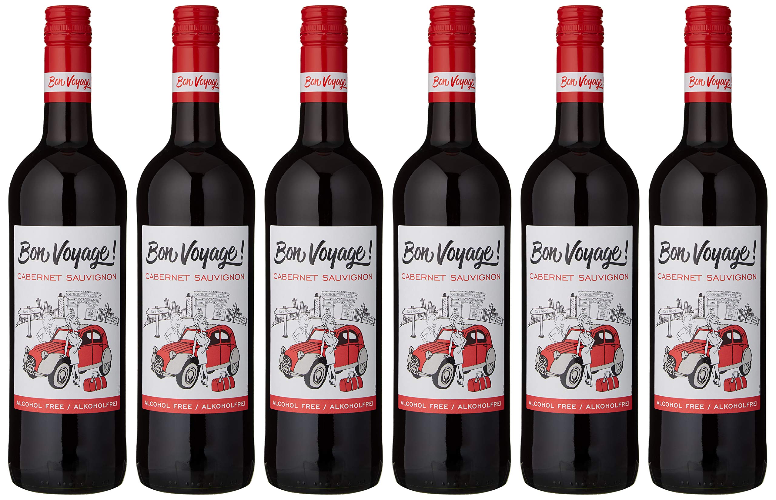 Bon Voyage - Alcohol Free Red Wine Cabernet Sauvignon, Case of 6 (6 x 0.75 L)