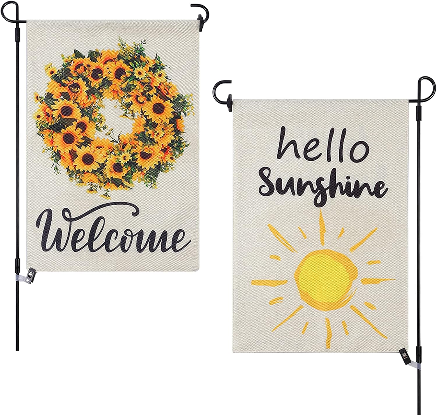 Garden Flag-Beylor Welcome Garden Flag,Summer Garden Flag,Gnome Garden Flags for Outside 12x18,Double Sided Vertical Yard Flags ,Garden Decor for Outside 2PCS (Summer)