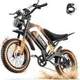 ASKGO Electric Bike for Adults,2500W Peak &amp; 38MPH Top Speed Electric Dirt Bike, 55Miles &amp; 48V 15Ah Removable Battery Ebike, Off-Road E Dirt Bike with NFC Unlocking, Full Suspension, 7-Speed
